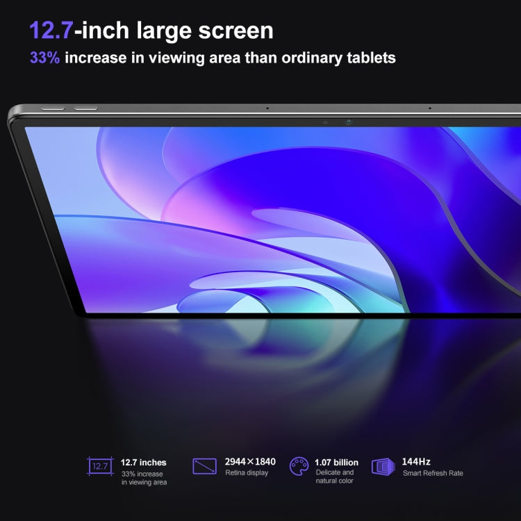 Tablet WiFi Lenovo Pad Pro da 12,7 pollici, Android 13, Qualcomm Snapdragon 870 Octa Core, supporto identificazione facciale, 8GB+128GB, 8GB+256GB