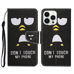 Custodia per cellulare in pelle flip disegno colorato 3D, For iPhone 15 Pro Max