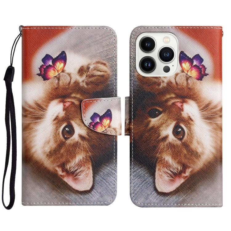 Custodia per cellulare in pelle flip disegno colorato 3D, For iPhone 15 Pro