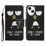 Custodia per cellulare in pelle flip disegno colorato 3D, For iPhone 15
