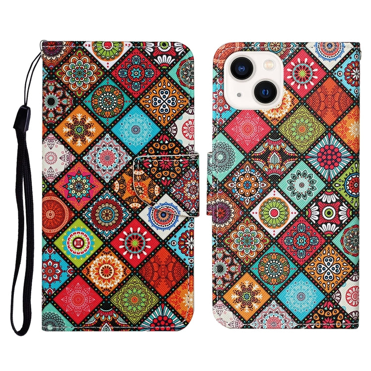 Custodia per cellulare in pelle flip disegno colorato 3D, For iPhone 15