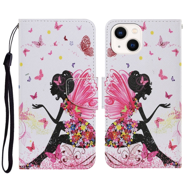 Custodia per cellulare in pelle flip disegno colorato 3D, For iPhone 15