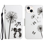 Custodia per cellulare in pelle flip disegno colorato 3D, For iPhone 15