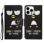 Custodia per cellulare in pelle flip disegno colorato 3D, For iPhone 16 Pro