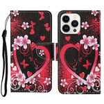 Custodia per cellulare in pelle flip disegno colorato 3D, For iPhone 16 Pro