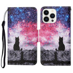 Custodia per cellulare in pelle flip disegno colorato 3D, For iPhone 16 Pro