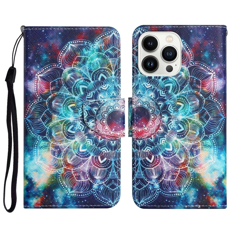 Custodia per cellulare in pelle flip disegno colorato 3D, For iPhone 16 Pro