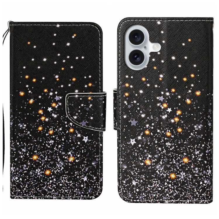 Custodia per cellulare in pelle flip disegno colorato 3D, For iPhone 16 Plus