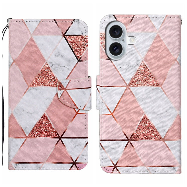 Custodia per cellulare in pelle flip disegno colorato 3D, For iPhone 16
