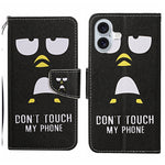 Custodia per cellulare in pelle flip disegno colorato 3D, For iPhone 16