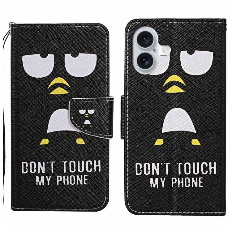 Custodia per cellulare in pelle flip disegno colorato 3D, For iPhone 16