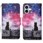 Custodia per cellulare in pelle flip disegno colorato 3D, For iPhone 16