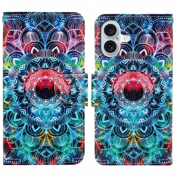 Custodia per cellulare in pelle flip disegno colorato 3D, For iPhone 16