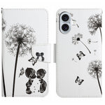 Custodia per cellulare in pelle flip disegno colorato 3D, For iPhone 16