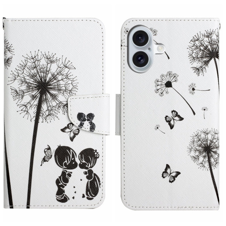 Custodia per cellulare in pelle flip disegno colorato 3D, For iPhone 16