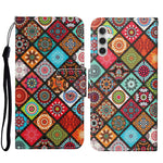 Custodia per cellulare in pelle flip disegno colorato 3D, For Samsung Galaxy S23 FE 5G