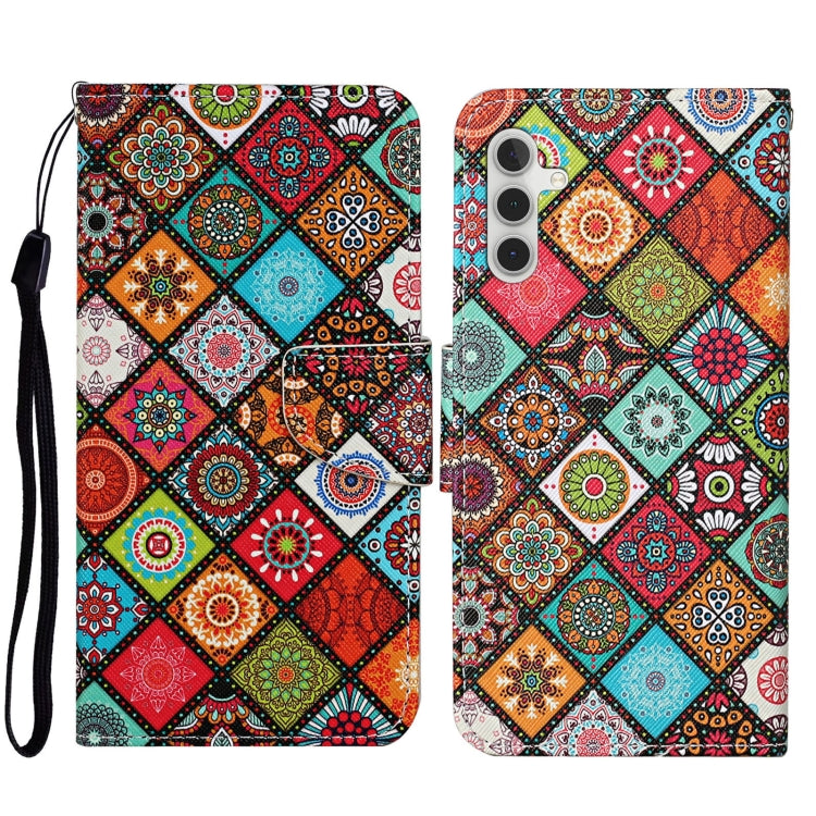 Custodia per cellulare in pelle flip disegno colorato 3D, For Samsung Galaxy S23 FE 5G