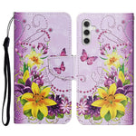 Custodia per cellulare in pelle flip disegno colorato 3D, For Samsung Galaxy S23 FE 5G