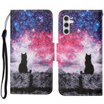 Custodia per cellulare in pelle flip disegno colorato 3D, For Samsung Galaxy S23 FE 5G