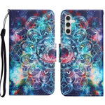 Custodia per cellulare in pelle flip disegno colorato 3D, For Samsung Galaxy S23 FE 5G