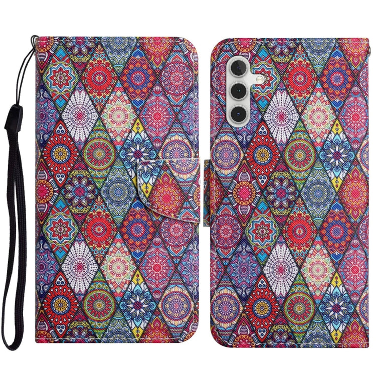 Custodia per cellulare in pelle flip disegno colorato 3D, For Samsung Galaxy S23 FE 5G