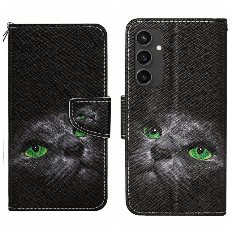 Custodia per cellulare in pelle flip disegno colorato 3D, For Samsung Galaxy S24 FE 5G