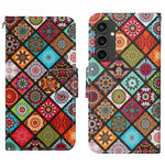 Custodia per cellulare in pelle flip disegno colorato 3D, For Samsung Galaxy S24 FE 5G