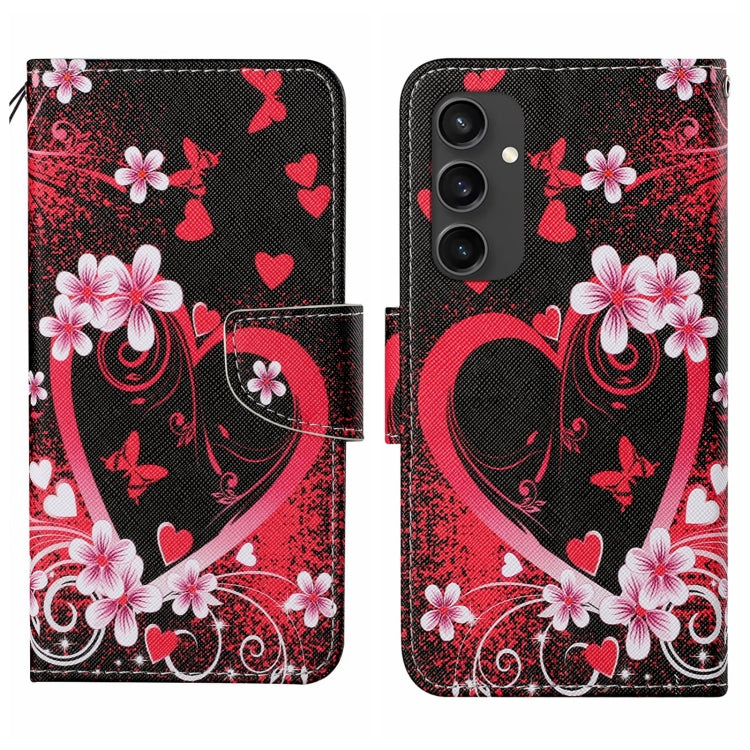 Custodia per cellulare in pelle flip disegno colorato 3D, For Samsung Galaxy S24 FE 5G
