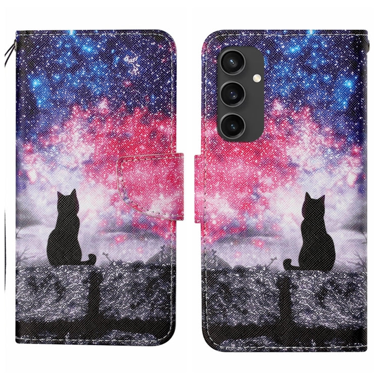 Custodia per cellulare in pelle flip disegno colorato 3D, For Samsung Galaxy S24 FE 5G