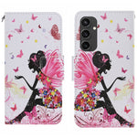 Custodia per cellulare in pelle flip disegno colorato 3D, For Samsung Galaxy S24 FE 5G