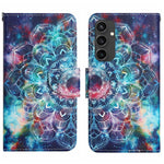 Custodia per cellulare in pelle flip disegno colorato 3D, For Samsung Galaxy S24 FE 5G