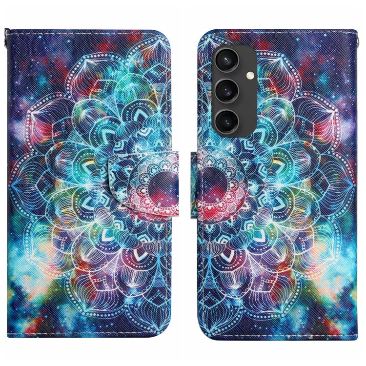Custodia per cellulare in pelle flip disegno colorato 3D, For Samsung Galaxy S24 FE 5G