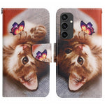 Custodia per cellulare in pelle flip disegno colorato 3D, For Samsung Galaxy S24 FE 5G