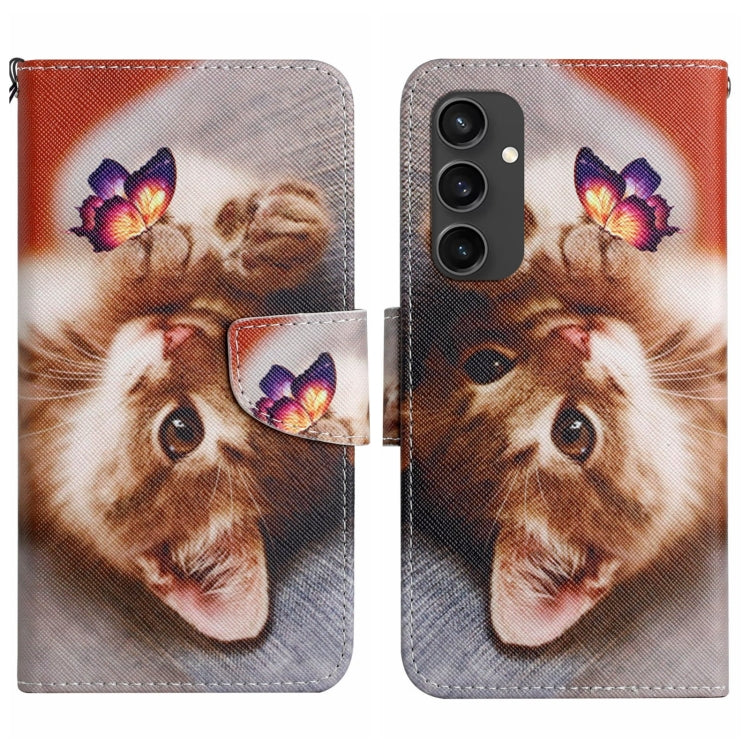 Custodia per cellulare in pelle flip disegno colorato 3D, For Samsung Galaxy S24 FE 5G