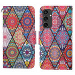 Custodia per cellulare in pelle flip disegno colorato 3D, For Samsung Galaxy S24 FE 5G