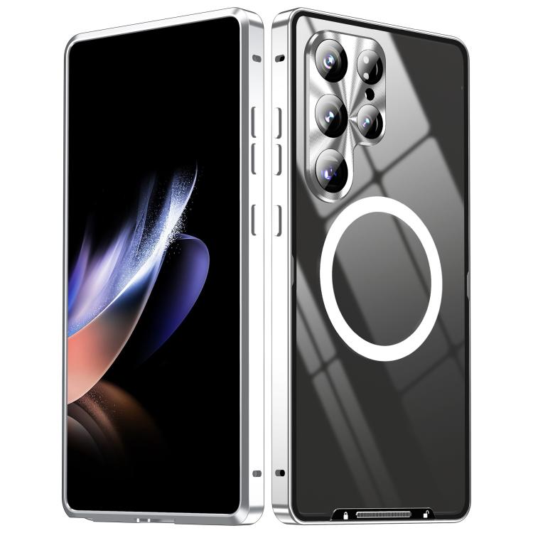 Custodia magnetica per telefono in metallo satinato MagSafe, For Samsung Galaxy S26 Ultra 5G, For Samsung Galaxy S25 5G, For Samsung Galaxy S25+ 5G, For Samsung Galaxy S25 Ultra 5G, For Samsung Galaxy S24 FE 5G, For Samsung Galaxy S24 Ultra 5G         ...