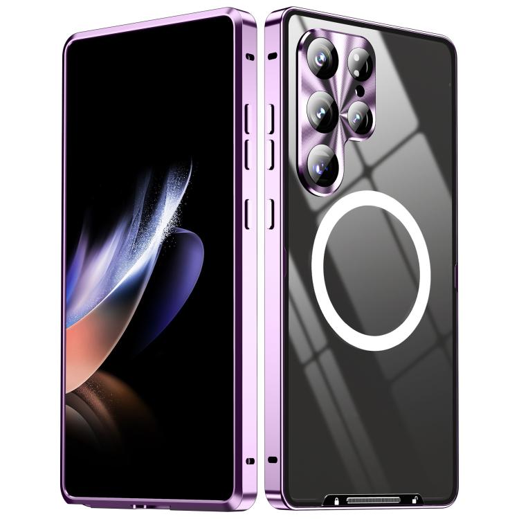 Custodia magnetica per telefono in metallo satinato MagSafe, For Samsung Galaxy S26 Ultra 5G, For Samsung Galaxy S25 5G, For Samsung Galaxy S25+ 5G, For Samsung Galaxy S25 Ultra 5G, For Samsung Galaxy S24 FE 5G, For Samsung Galaxy S24 Ultra 5G         ...
