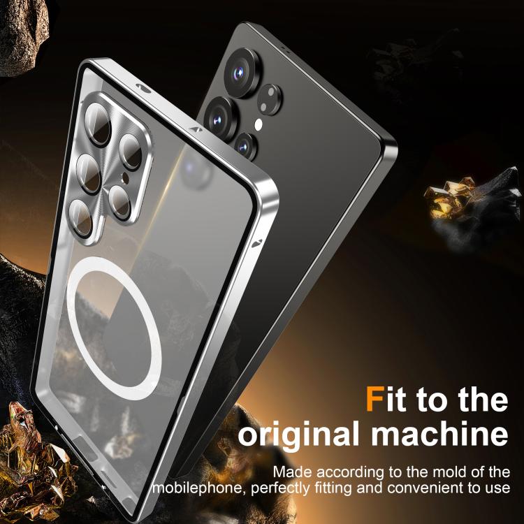 Custodia magnetica per telefono in metallo satinato MagSafe, For Samsung Galaxy S26 Ultra 5G, For Samsung Galaxy S25 5G, For Samsung Galaxy S25+ 5G, For Samsung Galaxy S25 Ultra 5G, For Samsung Galaxy S24 FE 5G, For Samsung Galaxy S24 Ultra 5G         ...