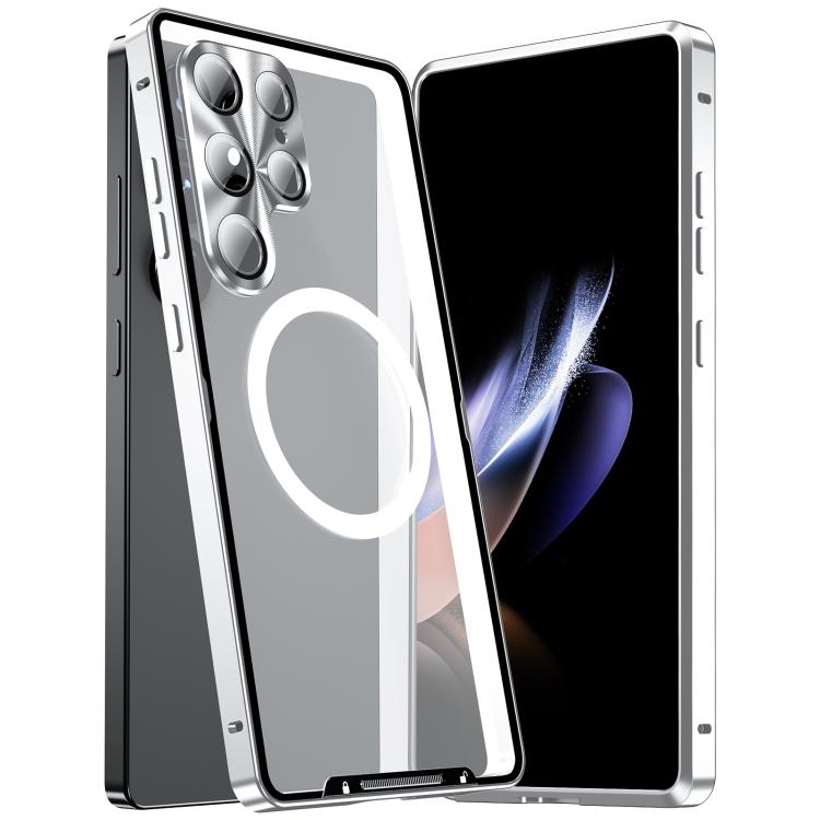 Custodia magnetica per telefono in metallo satinato MagSafe, For Samsung Galaxy S26 Ultra 5G, For Samsung Galaxy S25 5G, For Samsung Galaxy S25+ 5G, For Samsung Galaxy S25 Ultra 5G, For Samsung Galaxy S24 FE 5G, For Samsung Galaxy S24 Ultra 5G         ...