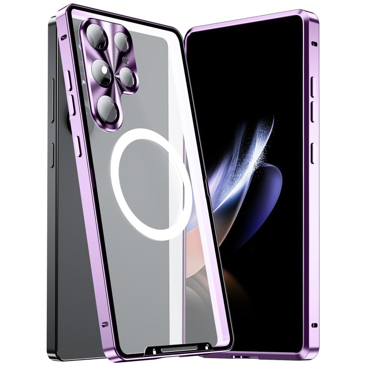 Custodia magnetica per telefono in metallo satinato MagSafe, For Samsung Galaxy S26 Ultra 5G, For Samsung Galaxy S25 5G, For Samsung Galaxy S25+ 5G, For Samsung Galaxy S25 Ultra 5G, For Samsung Galaxy S24 FE 5G, For Samsung Galaxy S24 Ultra 5G         ...