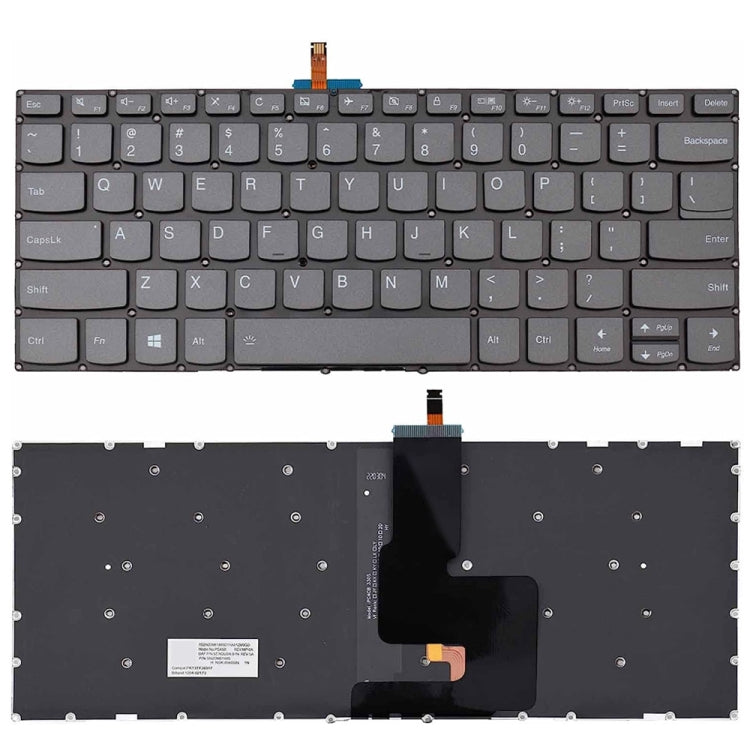 Tastiera per laptop retroilluminata versione USA, For Lenovo Yoga Flex 5-1470 / Flex 5-1570