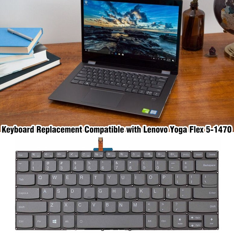 US Version Backlit Laptop Keyboard For Lenovo Yoga Flex 5-1470 / Flex 5-1570