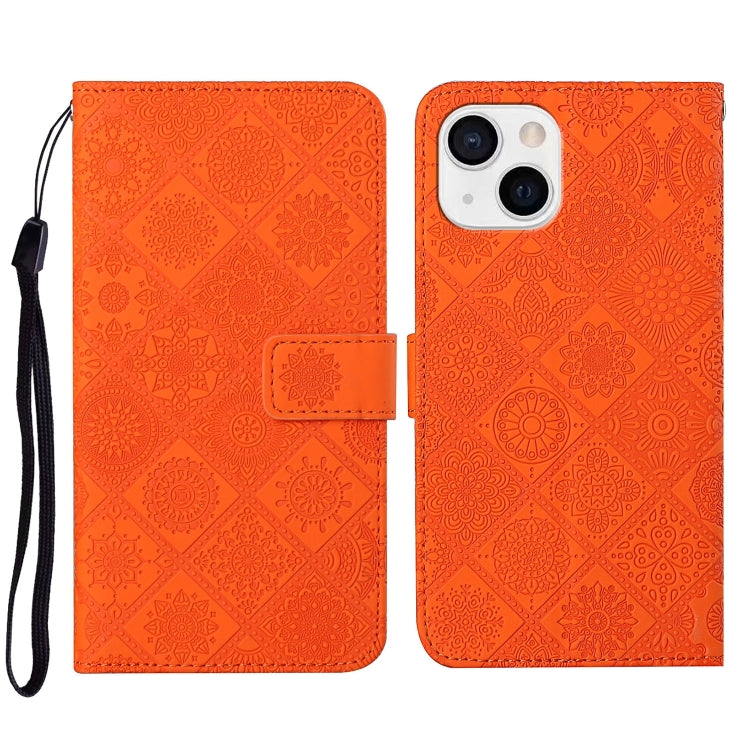 Custodia per cellulare in pelle con motivo goffrato stile etnico, For iPhone 15 Pro, For iPhone 15 Plus, For iPhone 15