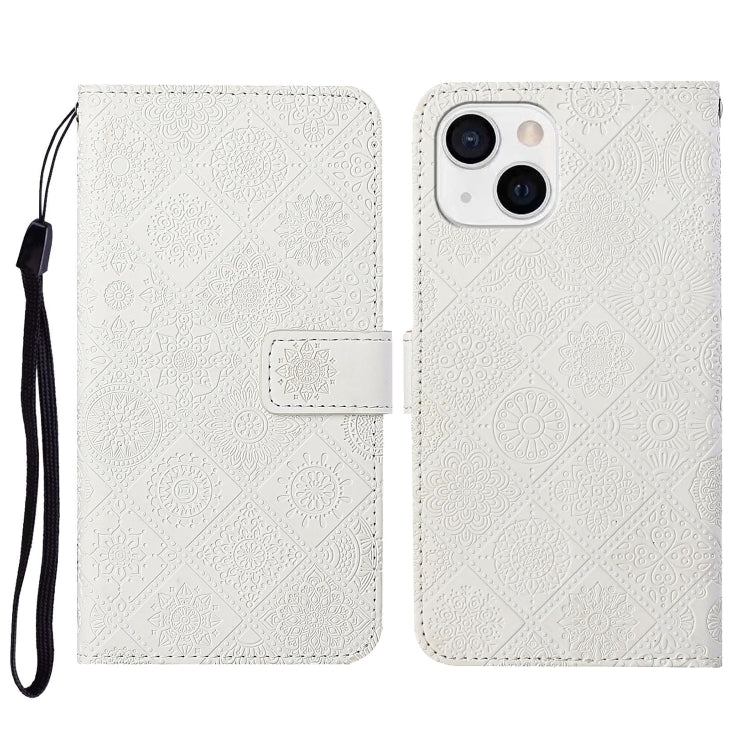 Custodia per cellulare in pelle con motivo goffrato stile etnico, For iPhone 15 Pro, For iPhone 15 Plus, For iPhone 15