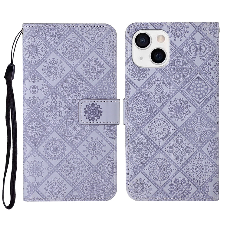 Custodia per cellulare in pelle con motivo goffrato stile etnico, For iPhone 15 Pro, For iPhone 15 Plus, For iPhone 15
