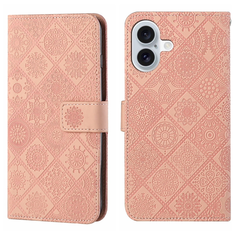 Custodia per cellulare in pelle con motivo goffrato stile etnico, For iPhone 16 Plus, For iPhone 16, For iPhone 15 Pro Max