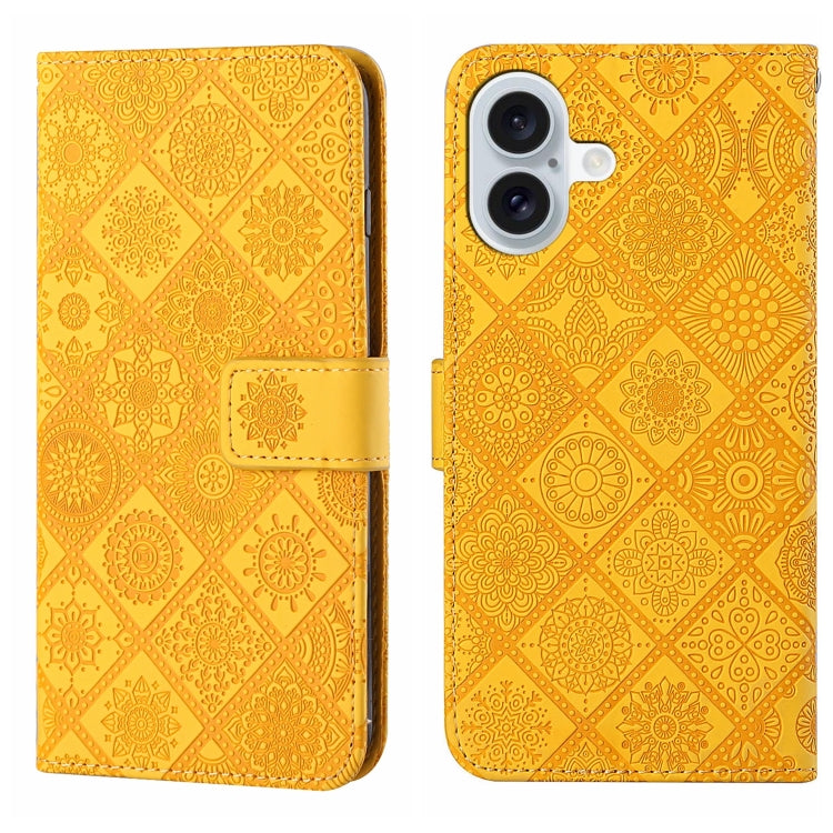 Custodia per cellulare in pelle con motivo goffrato stile etnico, For iPhone 16 Plus, For iPhone 16, For iPhone 15 Pro Max