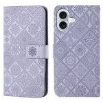Custodia per cellulare in pelle con motivo goffrato stile etnico, For iPhone 16 Plus, For iPhone 16, For iPhone 15 Pro Max