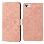 Custodia per cellulare in pelle con motivo goffrato stile etnico, For iPhone 17e / 16e, For iPhone 16 Pro Max, For iPhone 16 Pro