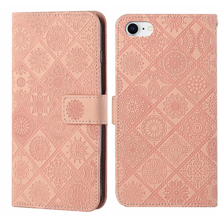 Custodia per cellulare in pelle con motivo goffrato stile etnico, For iPhone 17e / 16e, For iPhone 16 Pro Max, For iPhone 16 Pro